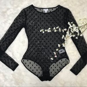 Kate Young Black mesh bodysuit
